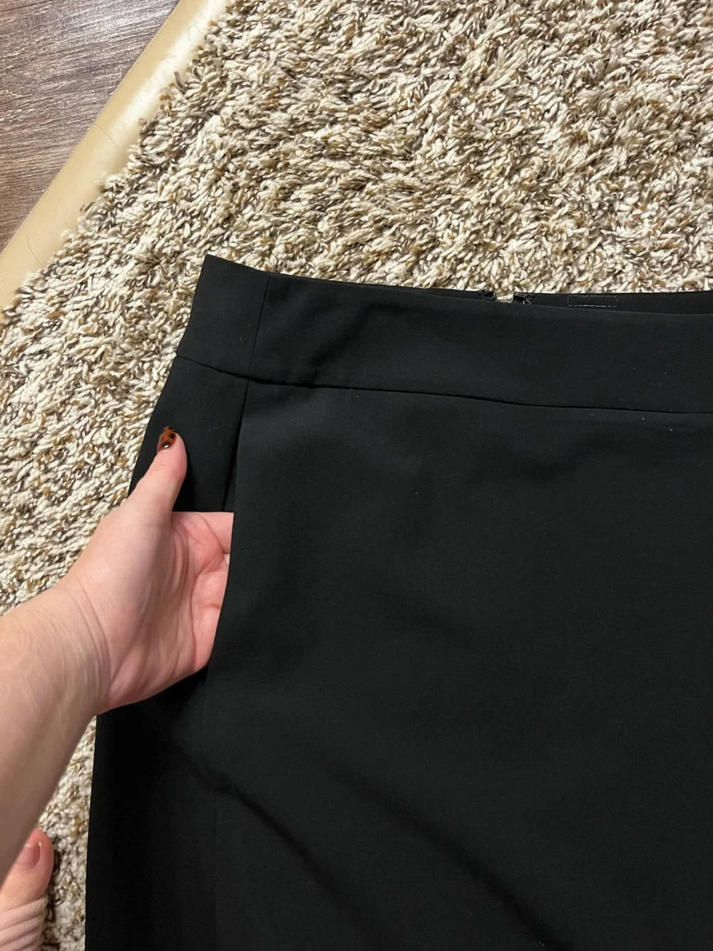 DKNY Black Tailored Pencil Skirt